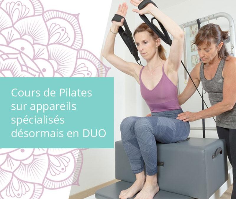 Cours sur appareils spécialisés de la méthode Pilates désormais en DUO